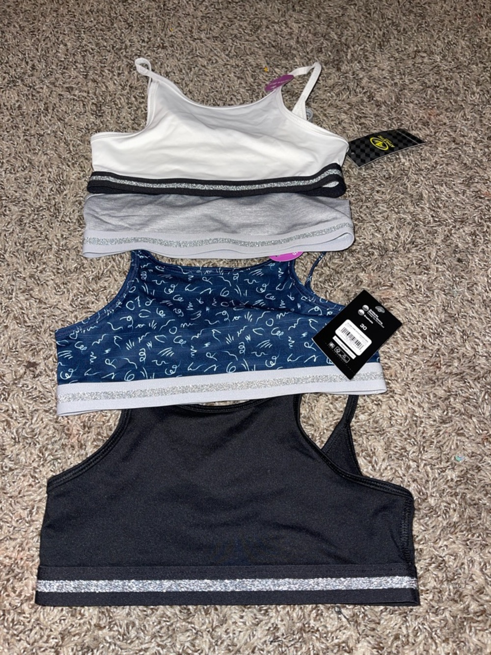 Girls sport bra bundle size s (6/6x)